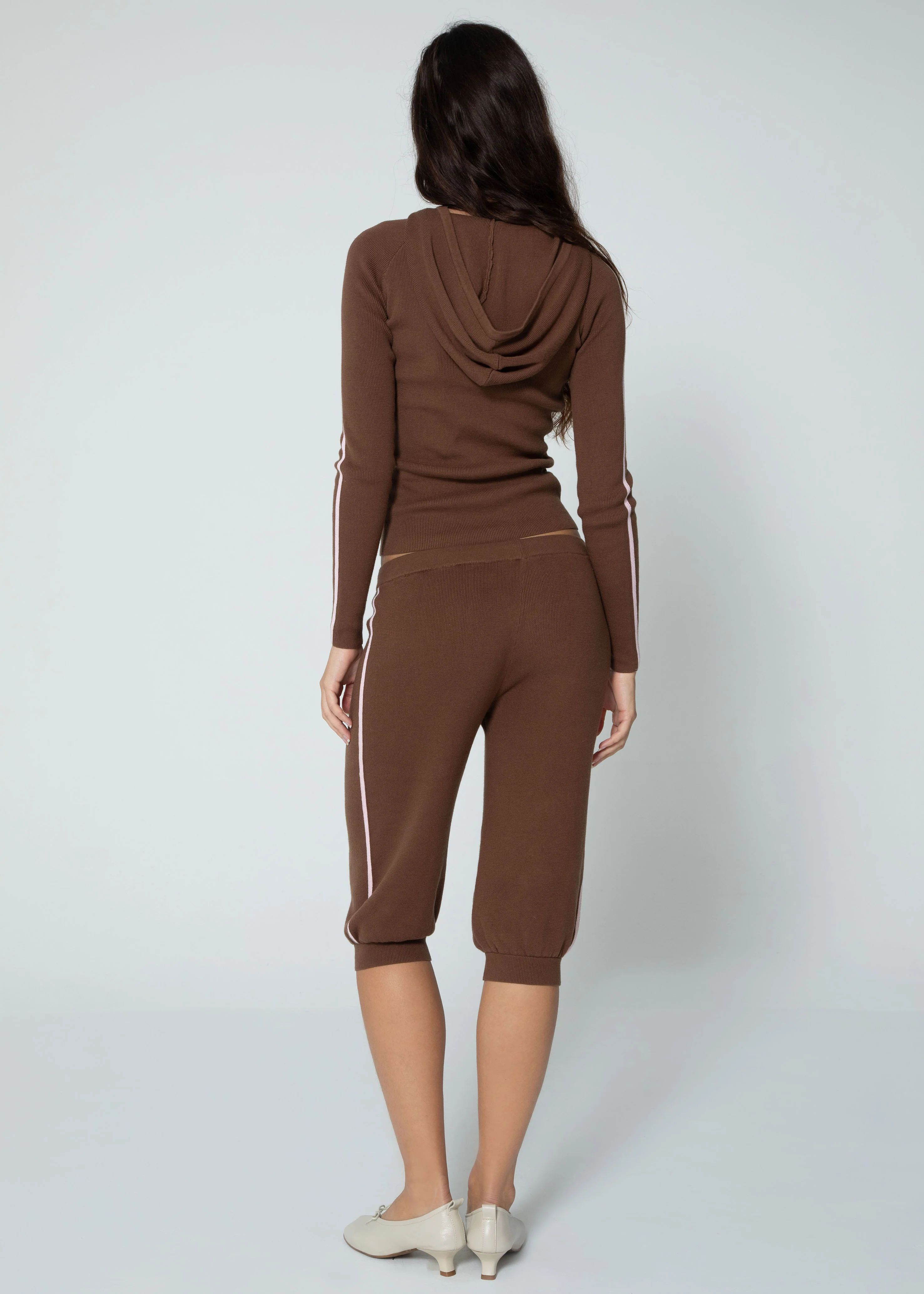 CAPRI KNIT SWEATPANTS - BROWN - Image 3