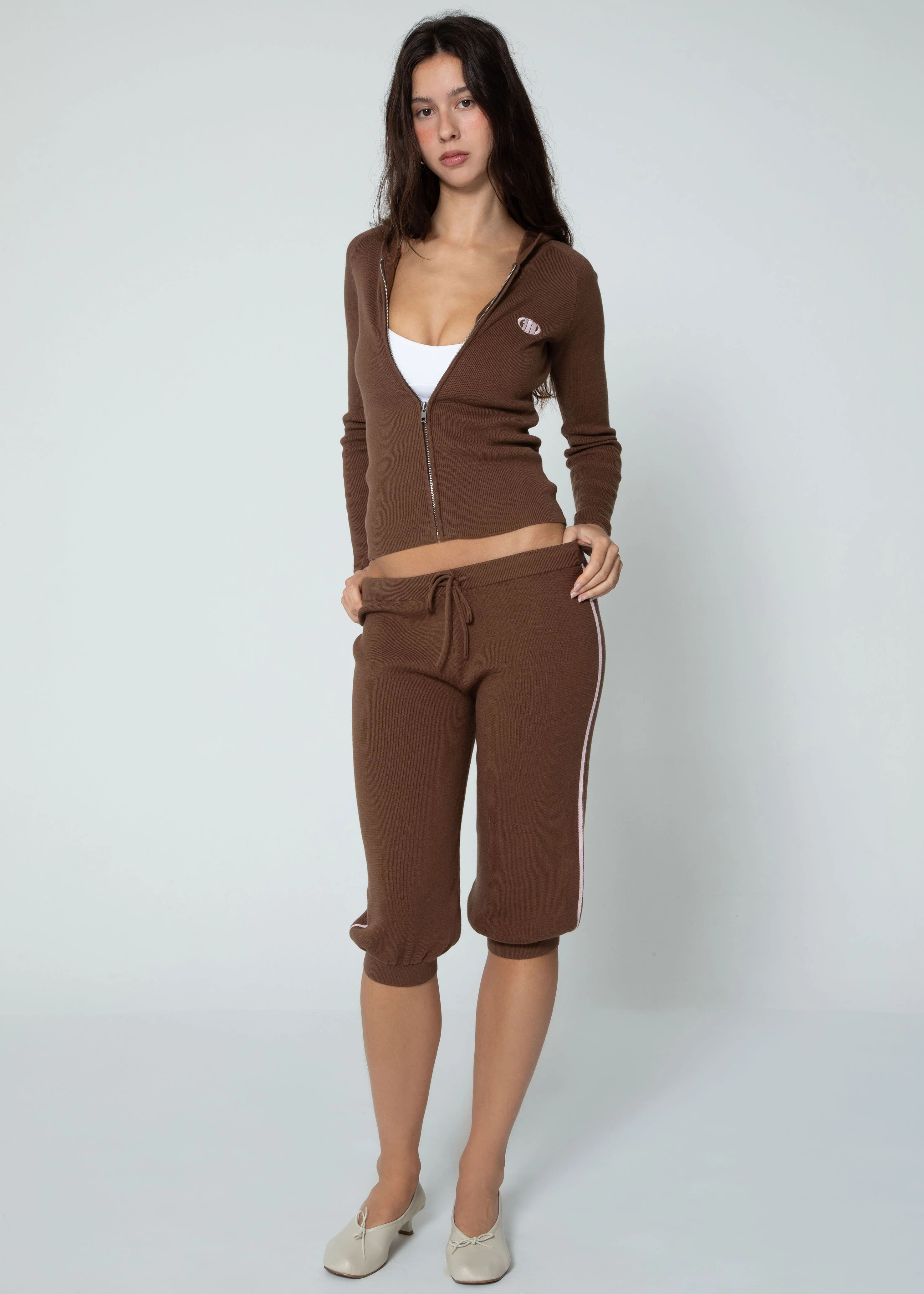 CAPRI KNIT SWEATPANTS - BROWN - Image 5