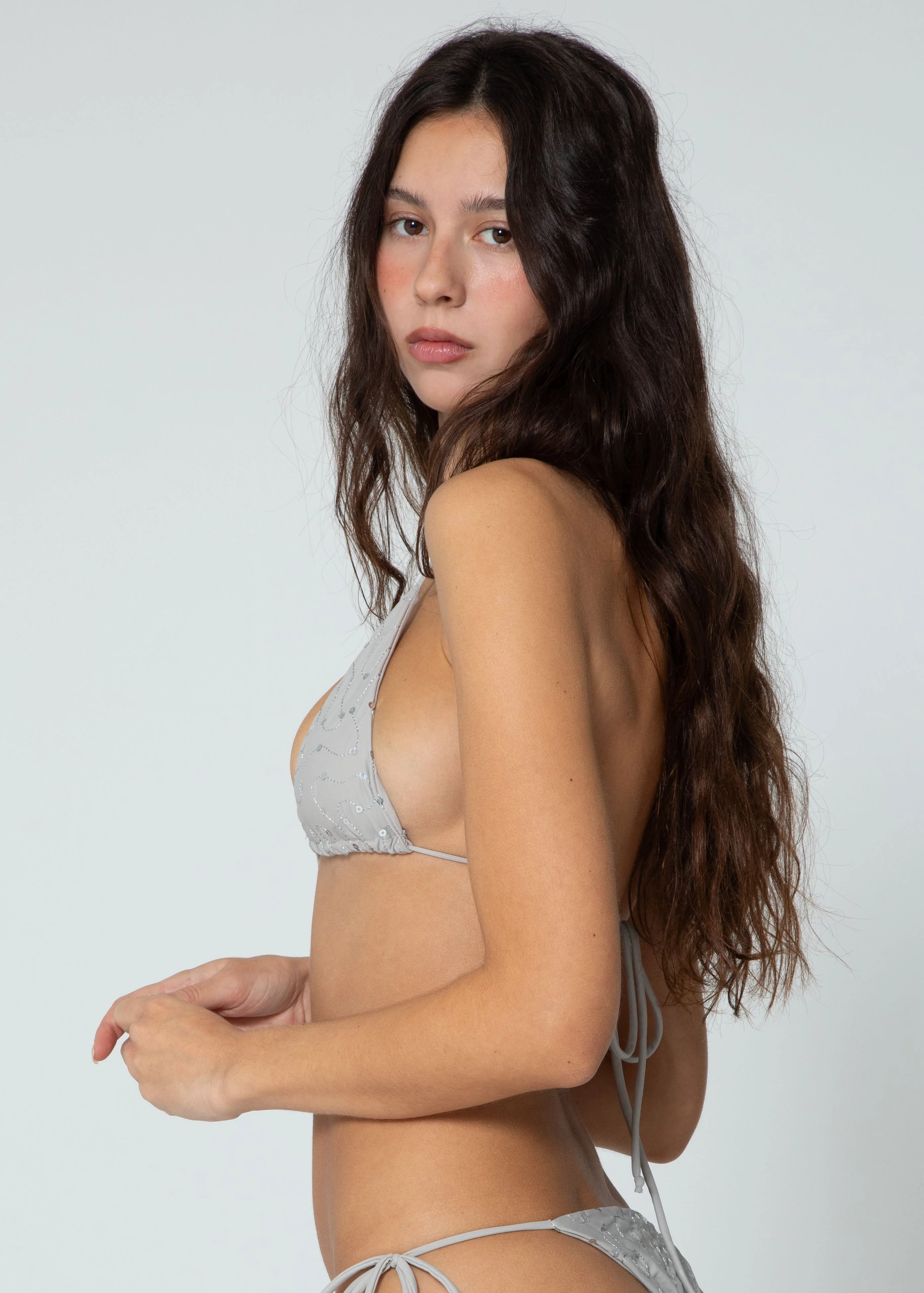 DUNA - SEQUINS GREY TOP - Image 4